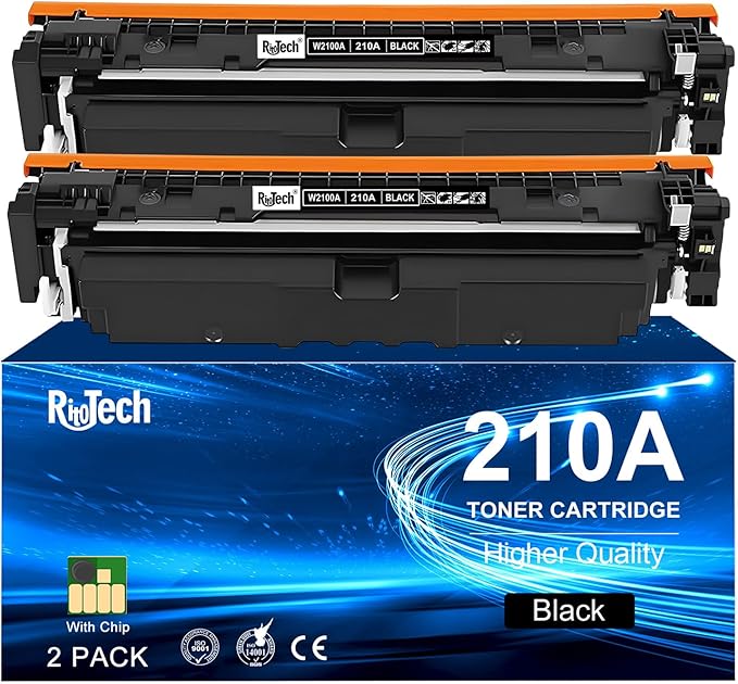 210A Black Toner Cartridges - for HP 210A 210X W2100A for HP Color Pro MFP 4301fdw 4301fdn Pro 4201dw 4201dn Printer Ink,2 Pack (with Chip)