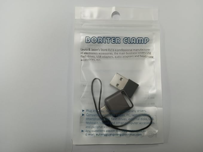 Micro SD Card Reader, BORLTER CLAMP TF Card Reader USB C 3.0 to TF/Micro SD with Type C to Type A Adapter for MacBook, Laptop, Android Phone, Grey
