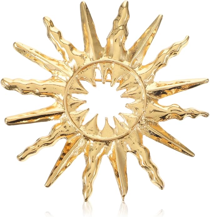 Gold Brooch Pin, 2.17 Inch Gold Brooch for Dress, Clothes, Women Girls
