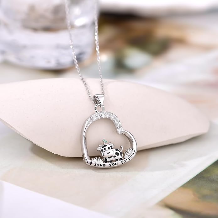 Animal Necklace Cat/Fox/Otter/Sloth/Cow/Highland Cow/Koala Necklace Cute Animal Jewelry Gifts for Women