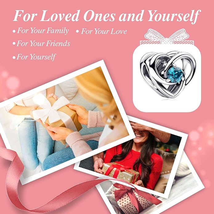 Family Mom Heart Charms 925 Sterling Silver Bead for Bracelets and Necklaces For Women Jewelry Present
