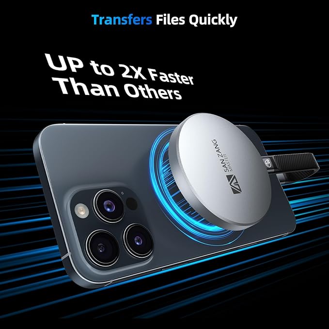 SAN ZANG MASTER Magnetic Portable Solid State Drives: Ultra-Thin, Portable Design for Secure Grip, Easy Connectivity, and Reliable Performance (1, TB)