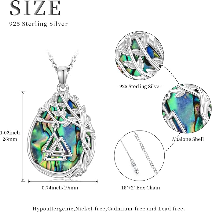 Jewish Jewelry Tree of Life Necklace 925 Jewish Sterling Silver Pendant Necklace Women Gift