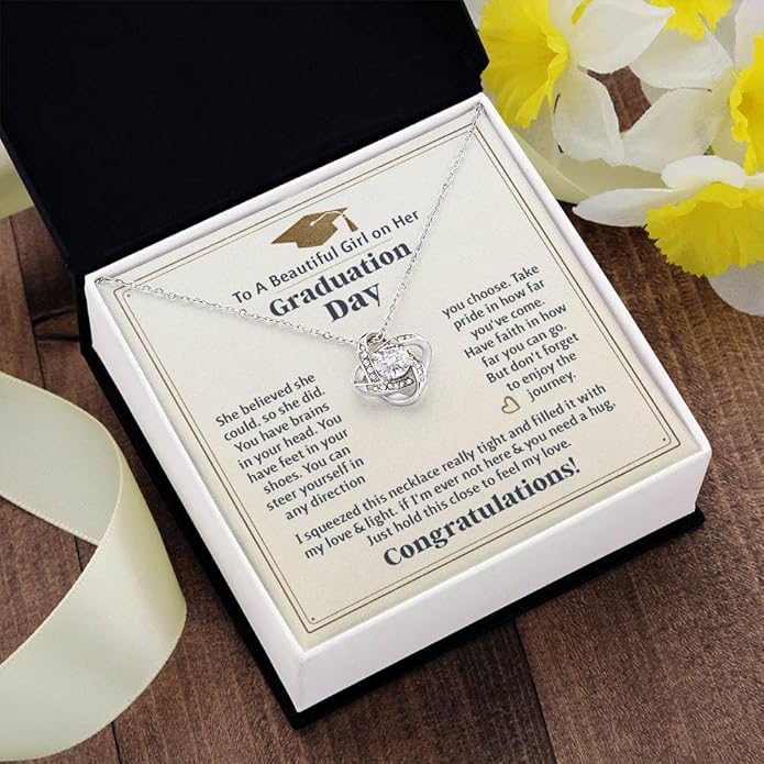 2025 Graduation Gifts for Her | Inspirational Graduation Necklace with Message Card & Gift Box | Jewelry for Women, Daughter, Girlfriend, Sister, Classmate | High School & College Grad Gift