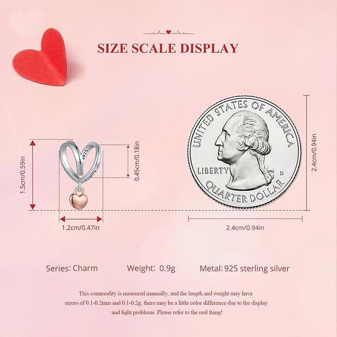 Charm Beads for Women, S925 Sterling Silver Dangle Charm Beads for European Charm Bracelet & Snake Chain Bracelets, Love Family Friendship Butterfly Pet Flower Designs, Gift Box Included