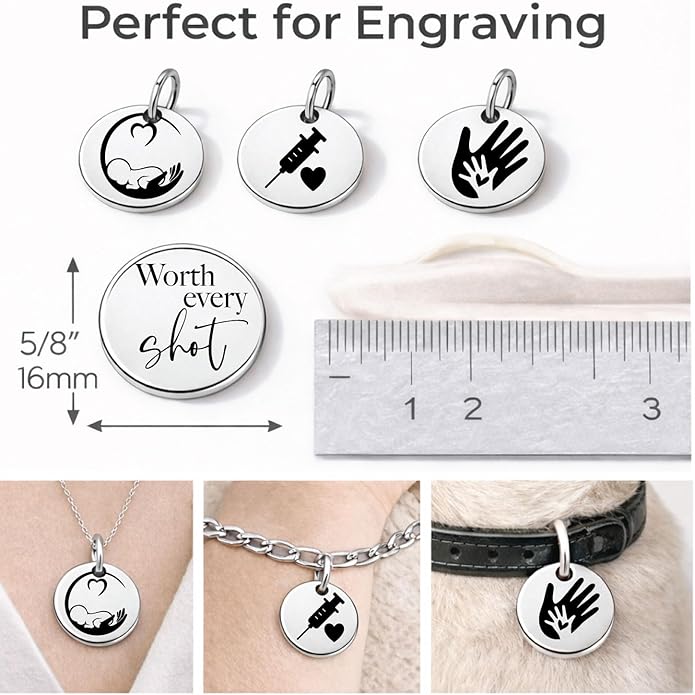 SM Design Pregnancy & New Baby Charm Set – Set of 4 Meaningful Stainless Steel Charms – Great for Crafting, Making Bracelets and Necklaces - Meaningful Keepsake Charms for Expecting & New Moms