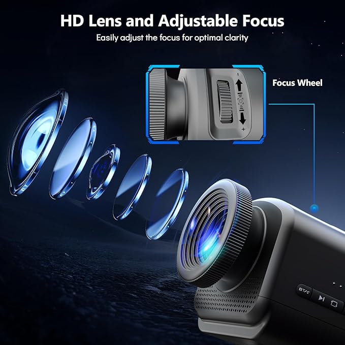 Rossetta 3D Projector, Mini HD 3D Galaxy Projector with Bluetooth Speaker & Remote, 1/2H Timer, 60 Themes, Night Light for Kids Bedroom, Room Decor, Birthday & Christmas Gifts for Adults, Girls, Boys