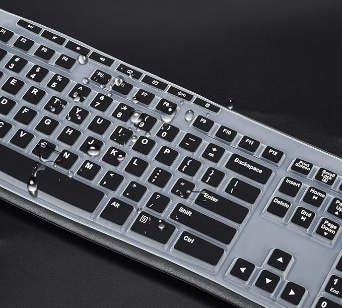 Keyboard Cover for Logitech MK295 MK270 MK200 K270 Wireless Keyboard, Logitech MK370 MK270 MK200 K270 Keyboard Skin Protector - Black