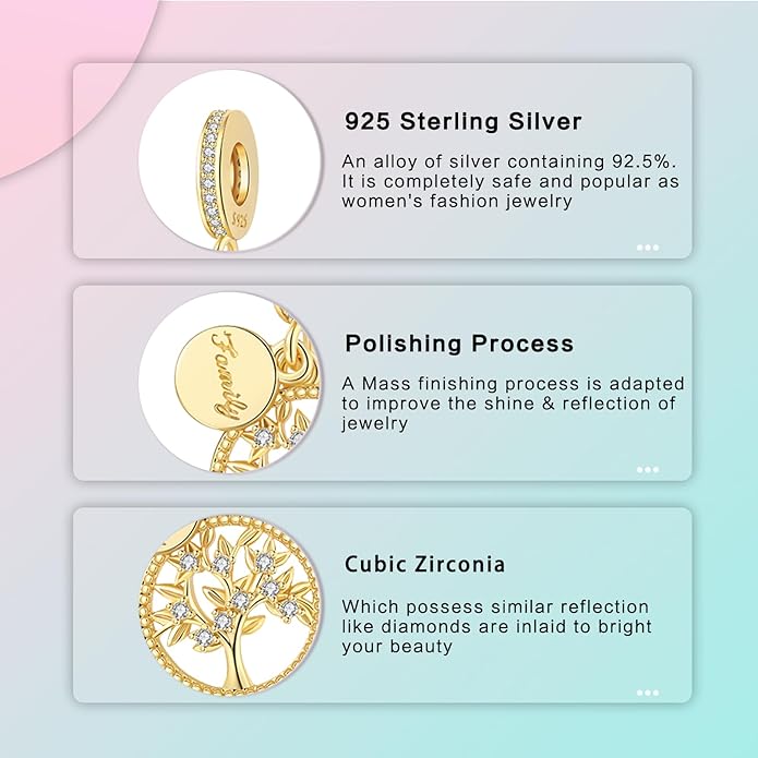 925 Sterling Silver Charms for Bracelets and Necklaces Charms for Women Fashion Jewelry for Women Friend and Mother