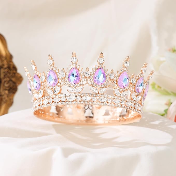 Queen Crown for Women Crystal Tiara for Girl Rhinestone Wedding Headband for Bride Hair Accessories for Costume Birthday Party Prom