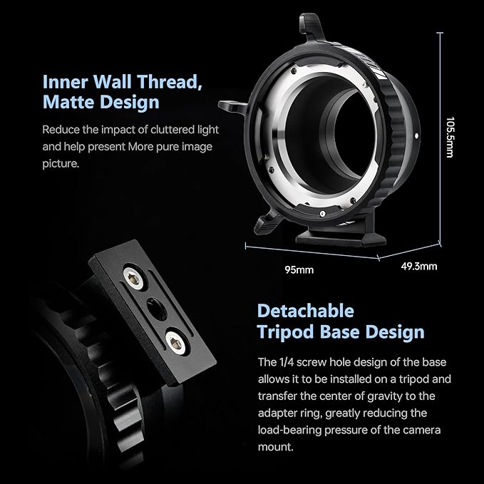 VILTROX PL-E Lens Adapter, Lens Converter Ring Camera Lens Mount Adapter Ring Compatible with PL Lens to Sony E/NEX Mount Cameras A7S3/FS7/5/FX9 /A7R4/R3/a Series/Nex Series
