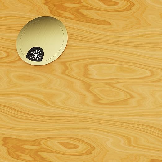 Desk Grommet 2-1/8 Inch 53mm, Zinc Alloy Computer Desk Wire Hole Cover, Office Desktop Cord Cable Hole Metal Ring, Bronze Tone