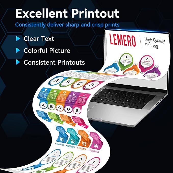 LEMERO 210A Compatible Toner Cartridges Replacement for HP 210A 210X Toner Cartridges Set for HP Color Pro 4201dn 4201dw MFP 4301dw 4301fdn 4301fdw Printer 4 Pack (with Chip for HP210A)
