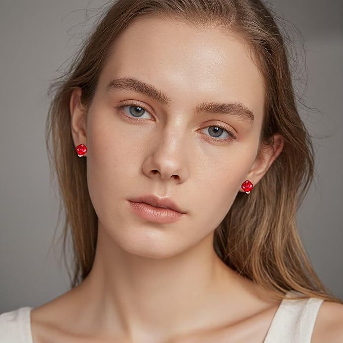 EVEVIC Austrian Crystal Square Cilp On Earrings for Women 14K Gold Plated Non Pierced for Sensitive Ears Jewelry Gifts for Anniversary
