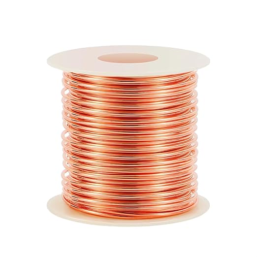 16 Gauge/ 1.3 mm 127 Feet 1 Pound Dead Soft Copper Wire for Electroculture Gardening, Jewelry Making, Beading, Science Projects, DIY Artwork