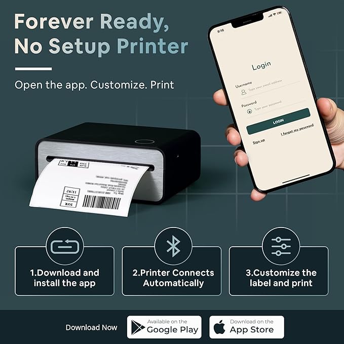 Wireless Return Label Printer – Compact, Battery-Powered & Easy-to-Use Package Returns from Home