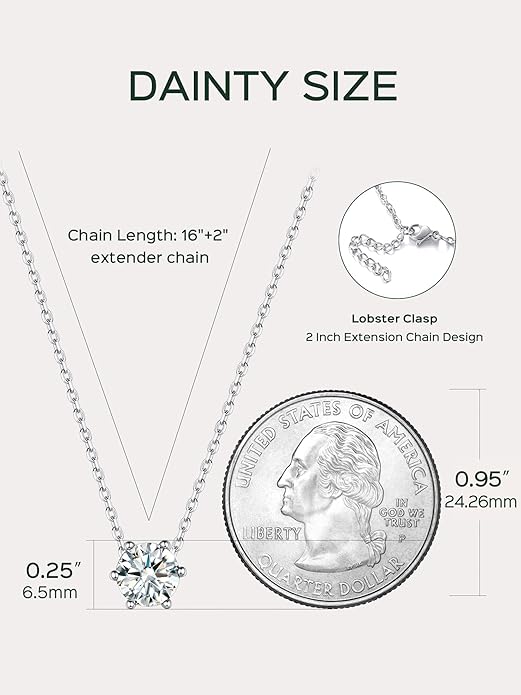ChicSilver 925 Sterling Silver 12 Months Sparkling Round Cut Created Birthstone Pendant Necklace, 16 Inch Rolo Chain