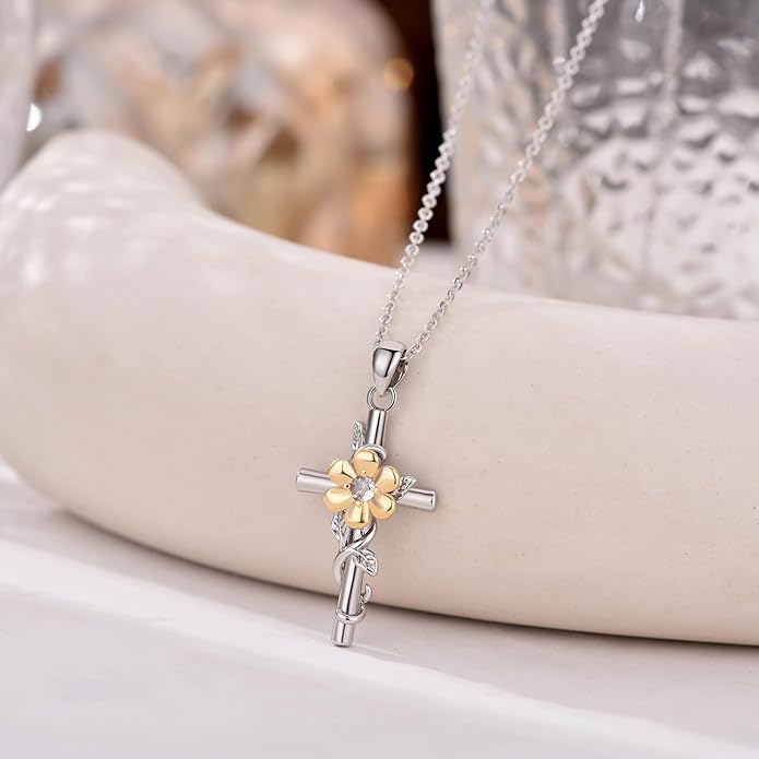 Flower Necklace Tulip/Sunflower/Daisy/Bee Pendant Necklaces Jewelry for Women Mom Gifts