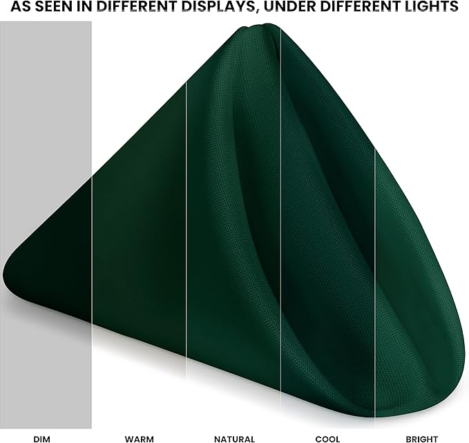 Utopia Home [24 Pack, Hunter Green] Cloth Napkins 20x20 Inches, 100% Polyester Hemmed Edges, Washable and Reusable Ideal for Parties, Weddings and Dinners