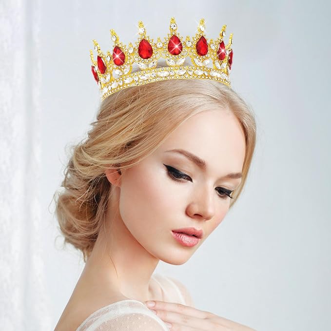 Queen Crown Rhinestone Wedding Crowns and Tiaras for Women Costume Party Hair Accessories Princess Birthday Crown Crystal Bridal