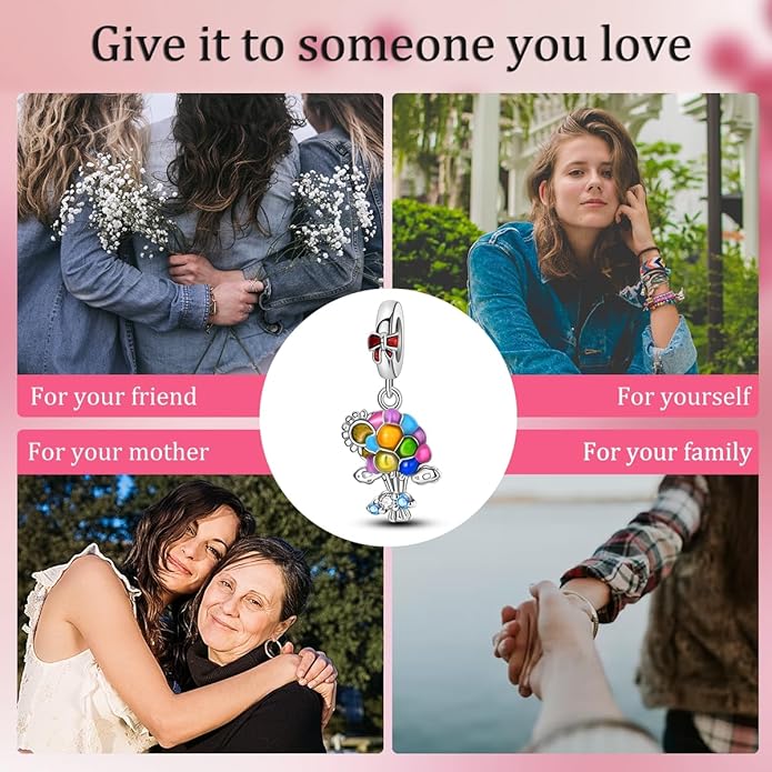 NARMO S925 Sterling Silver Charms Hamsa Charm for Pandora Bracelets Cross Charms for Bracelets Perfume High Heels Dangle Charms Silver Charms for Women