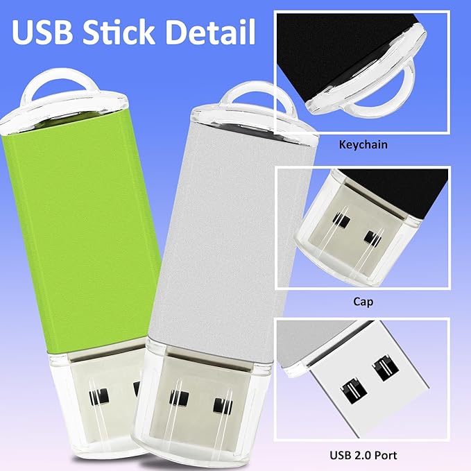 8GB FAT32 USB Flash Drive 20 Pack Nicepicten Bulk USB 2.0 Thumb Drives 20Pack Metal Jump Zip Drive Memory Stick Pendrive Memoria USB 8 GB with 20PCS Lanyard Label - Mixcolor 20 X 8GB Flash Drives