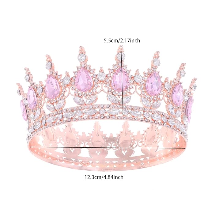 Queen Crown for Women Crystal Tiara for Girl Rhinestone Wedding Headband for Bride Hair Accessories for Costume Birthday Party Prom Gifts