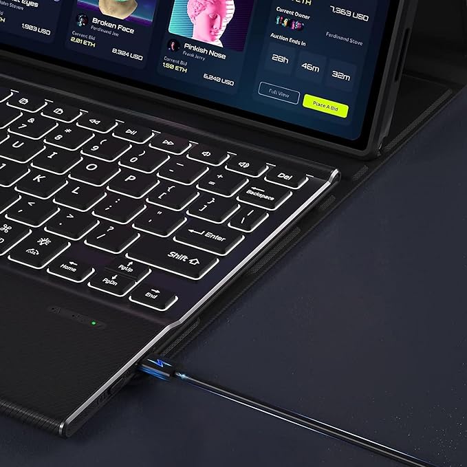 Sahara - Navigate Series Keyboard Case with Track Pad for iPad Pro (M4) 13" 2024, Black, (TB00388)