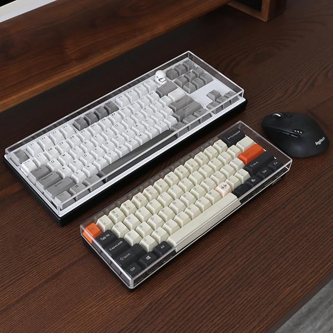 Acrylic Keyboard Dust Cover,60/61/64 Keys Transparent Mechanical Keyboard Protective Cover,Compatible with Computer Gaming Keyboards (11.5''x4.02''x0.87'')