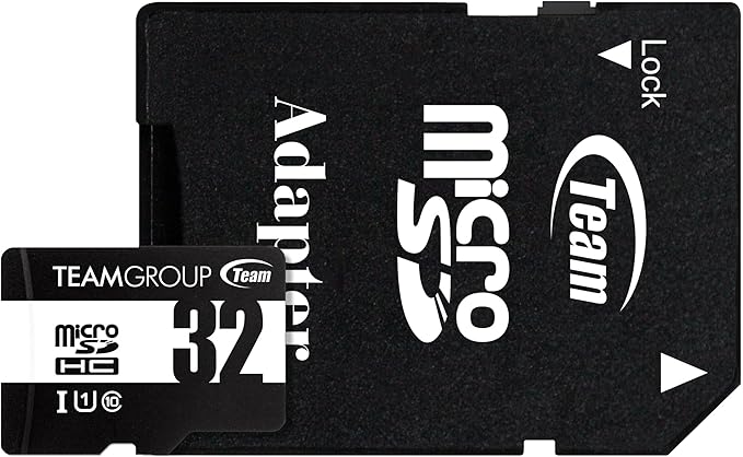 TEAMGROUP Micro 32GB x 10 Pack UHS-I U1 Class 10 SDHC SDXC Read Speed up to 100MB/s High Speed Flash Meomry Card with Adapter for Camera, Surveillance, Full HD Shooting TUSDH32GCL10U66