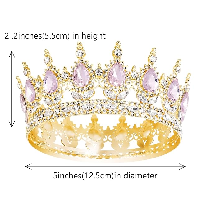 Queen Crown Rhinestone Wedding Crowns and Tiaras for Women Costume Party Hair Accessories Princess BirthdayCrown Crystal BridalCrown