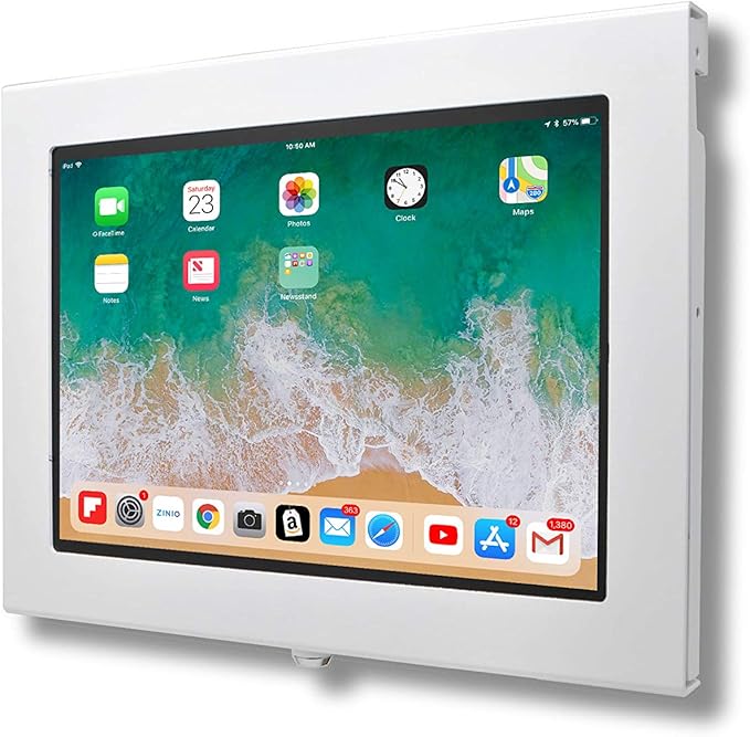 TABcare Locking Security Metal Case for Apple iPad Air 11" 2024 6th gen. for Kiosk, POS, Store, Show Display (White, iPad Air 11 2024)