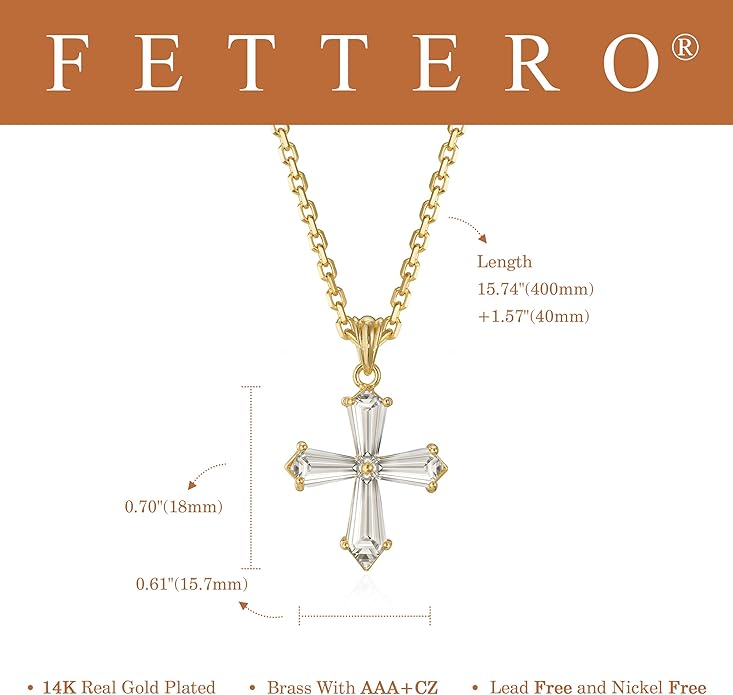 Fettero Christmas Necklace for Women Trendy 14K Gold Plated Dainty Diamond Necklace Charm CZ Clover Star Pendant Necklaces Simple Jewelry Gold Necklace for Women