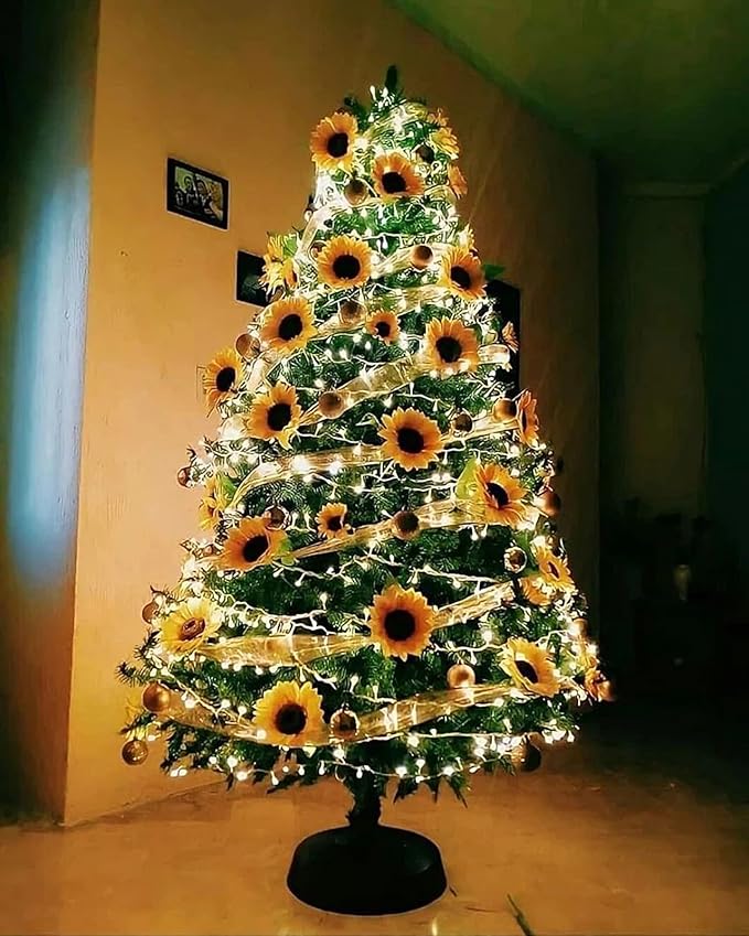 Sunflower Artificial Flowers Yellow Fake Flower Bouquet Box Set for DIY Bridal Wedding Shower Decorations Party Table Centerpieces Cake Decorating Silk Floral Arrangement for Home Decor Indoor