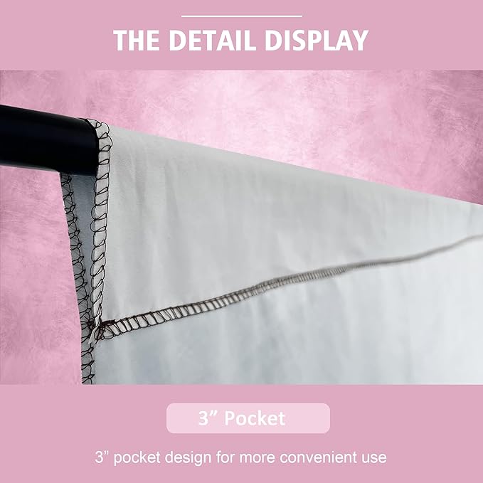 Abstract Professional Photography Backdrop for Portrait Photo Props Booth Background Photoshoot Studio with Polyester Fabric Roller Pocket on Top (8x10ft,Light Pink,No Stand)
