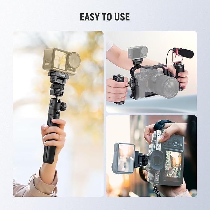 NEEWER Magnetic Mount Adapter Compatible with DJI Osmo Action 5 Pro/4/3, Upgraded Metal Quick Release Action Camera Mount Vlogging Accessories