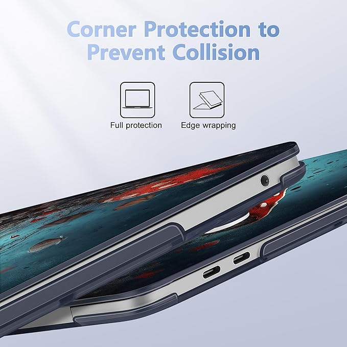 May Chen for New MacBook Pro 13 Case 2022 2020 Release (A2338 M1 M2/A2289/A2251), Plastic Crystal Hard Shell Case Cover with Keyboard Cover for MacBook Pro 13-inch Touch Bar, Mushrooms