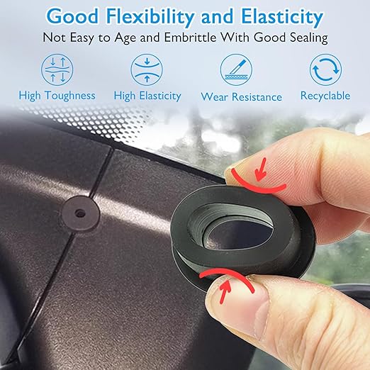 15 Pcs 5/8" Drill Hole, 1/4" ID Silicone Rubber Grommets for Wiring, Automotive Firewall Hole Plug, Small Top Hat Metal Wall Drywall Grommets for Vinyl Tubing in Hydroponic Irrigation System