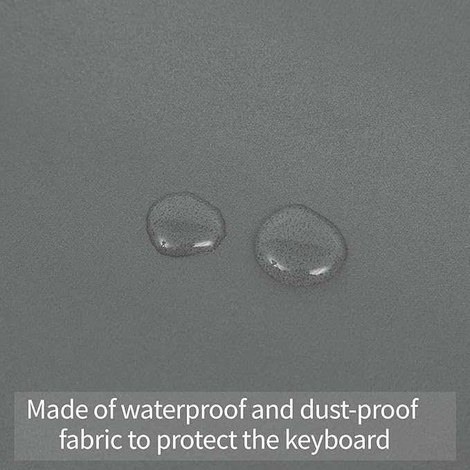 Piano Keyboard Cover 88 Keys,Piano Keyboard Dust Cover,Premium Protection for Electronic Keyboards ,Dirt-Proof, Light Luxury Design-gray