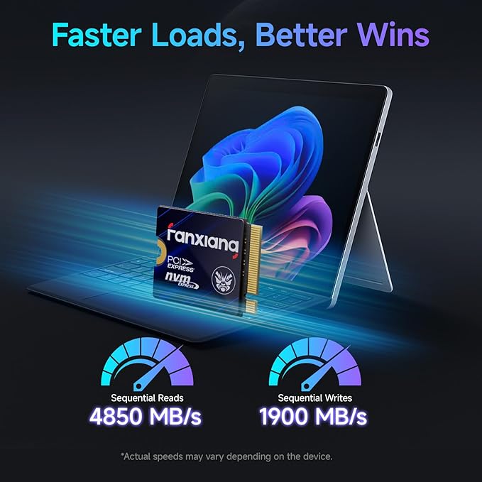 500GB M.2 2230 NVMe SSD, PCIe Gen 4x4 Speed up to 4850 MB/s, 2230 SSD Compatible with Steam Deck/ROG Ally/Microsoft Surface Pro/Mini PCs, S630