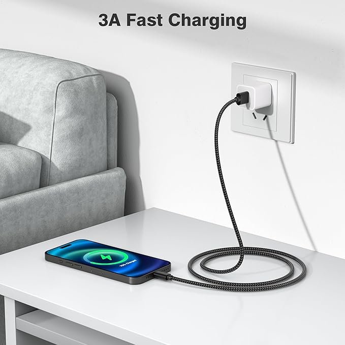Elebase for Airpods 4 USB C Charger Cable 3 Pack 1.5/3.3/6.6FT,Type C Charging Cord for Apple Airpods 4th Generation,AirPods Pro 2 2023,Airpods Max 2 2024,iPhone 16 Pro Max Plus 15