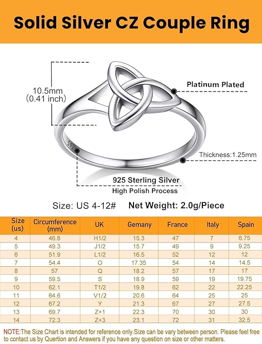 Bestyle 925 Sterling Silver Ring for Women, Minimalist Claddagh Ring Celtic Knot Ring for Women, Irish Promise Wedding Band, Gold/Rose Gold Vermeil Women Band Ring, Stackable, Gift for Her