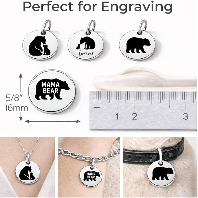 SM Design Pregnancy & New Baby Charm Set – Set of 4 Meaningful Stainless Steel Charms – Great for Crafting, Making Bracelets and Necklaces - Meaningful Keepsake Charms for Expecting & New Moms