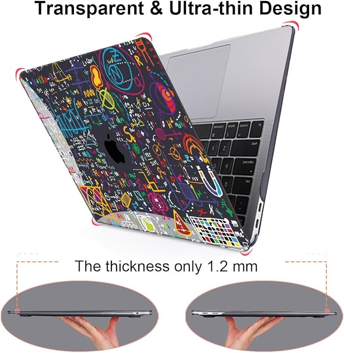 Compatible with MacBook Pro 13 inch Case M2 M1 A2338 2022 2021 2020-2016 A2251 A2289 A2159 A1989 A1706, Pattern Plastic Hard Shell Keyboard Cover Screen Film Webcam Cover, Abundant Formula