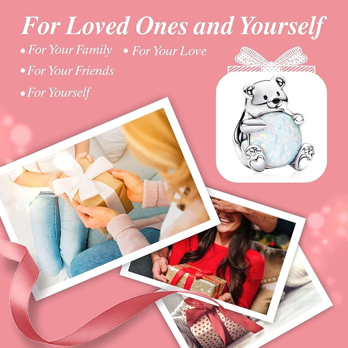 Cute Fashion Heart Charms,S925 Sterling Silver Charm,Bead for Bracelets and Necklaces,For Women Jewelry Present