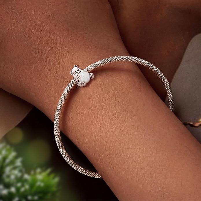 Cute Fashion Heart Charms,S925 Sterling Silver Charm,Bead for Bracelets and Necklaces,For Women Jewelry Present