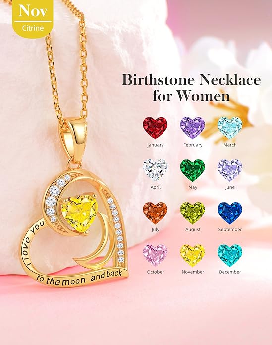 Heart Gold Necklace for Women Birthday Gifts for wife Jewelry for Wife Necklace for Girlfriend Mom Daughter Gold Jewelry for Women