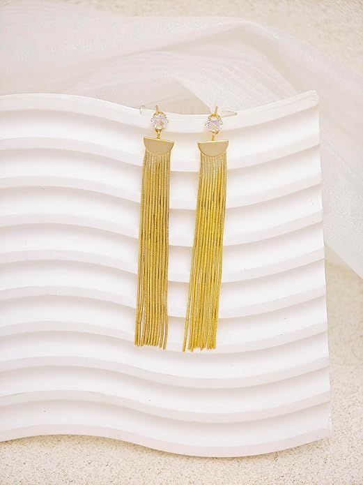 Gold Earrings for Women Trendy, Simple Dainty 14K Gold Plated Paperclip Square Chain Link Dangle Hoops Earrings Pin Stud Huggie Earrings Lightweight Hypoallergenic Minimalist Aesthetic Gold Jewelry for Christmas Gifts