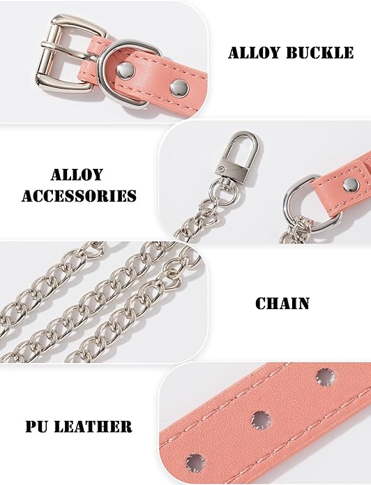 FEOYA Leather Choker Collar For Women Handmade Adjustable Triple-Layer Slip Chain Punk Gothic Chain Collar Necklace