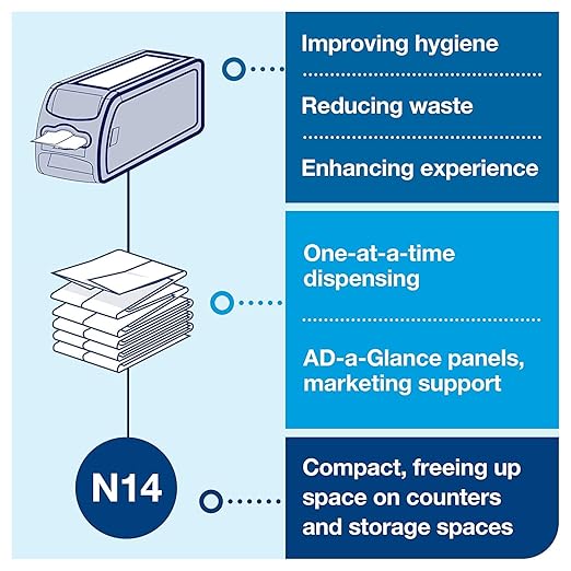 Tork Xpressnap Fit Natural Dispenser Napkin N14, Compostable 2-ply, 36 packs x 120 napkins, DX806E